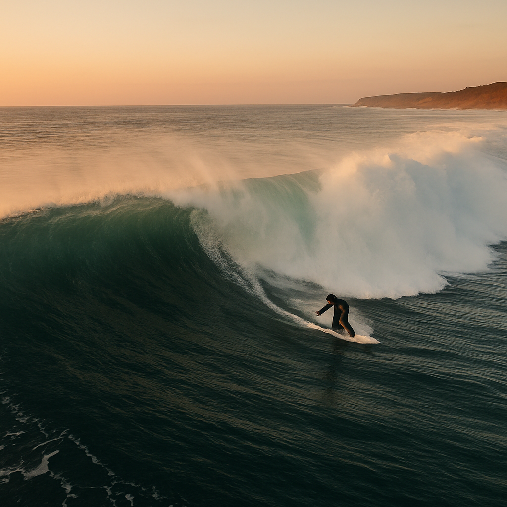 Surfista en las costas de España